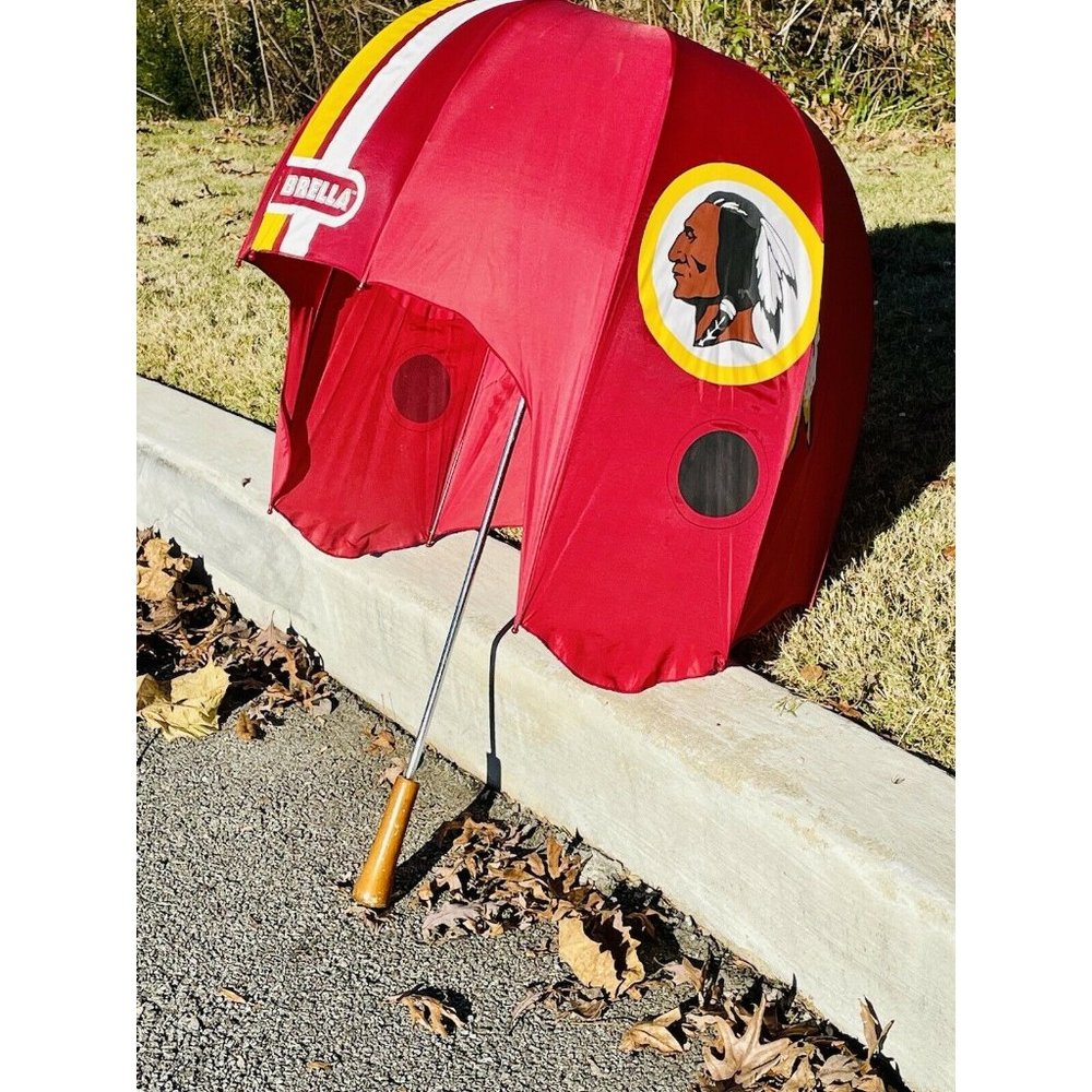VINTAGE 1980S WASHINGTON FOOTBALL REDSKINS NFL SPORTSBRELLA HELMET UMBRELLA RARE